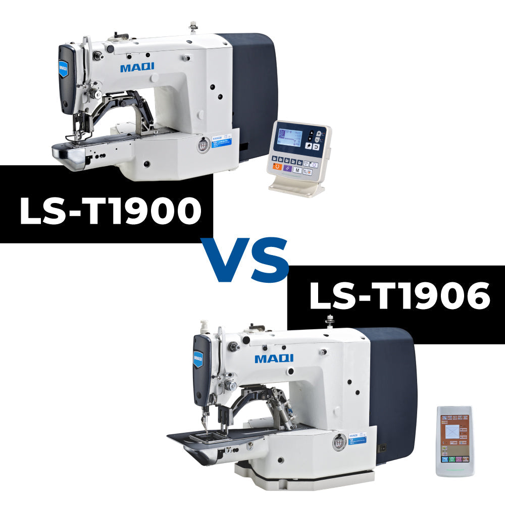 LS-T1900 vs LS-T1906F: ¿Qué presilladora MAQI elegir para tu taller?