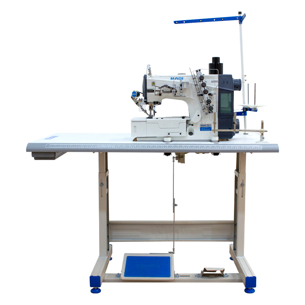 Interlock electrónica 3 agujas MAQI W5-FQX364/EST-II cama plana